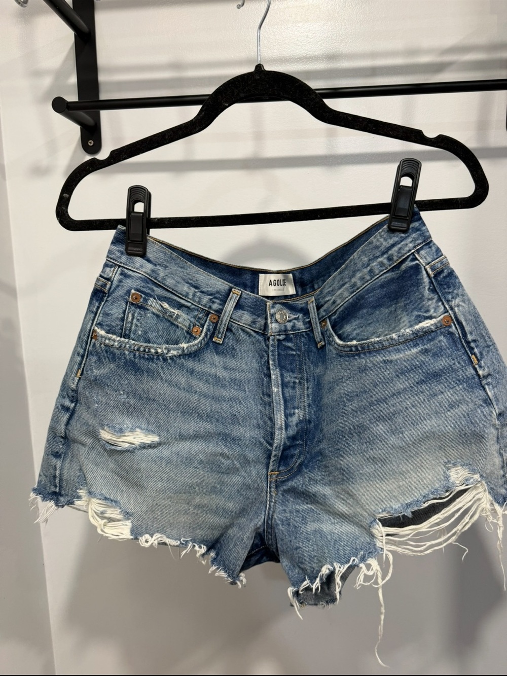 Agolde Distressed Jean Shorts